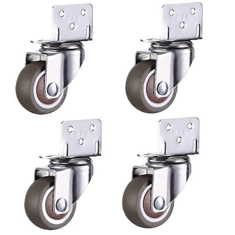 Castors, 4 pieces, faux furniture castors, castors made of soft rubber, quite castors for trolley bed wheels, household accessory castors