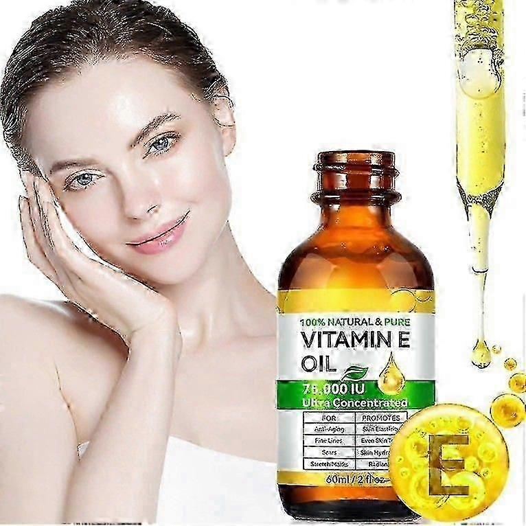 Huile de vitamine E biologique pour le soin du visage et de la peau, huile hydratante à la vitamine E anti-âge lisse les ridules, les rides, hydrate, renforce et nourrit, uniformise