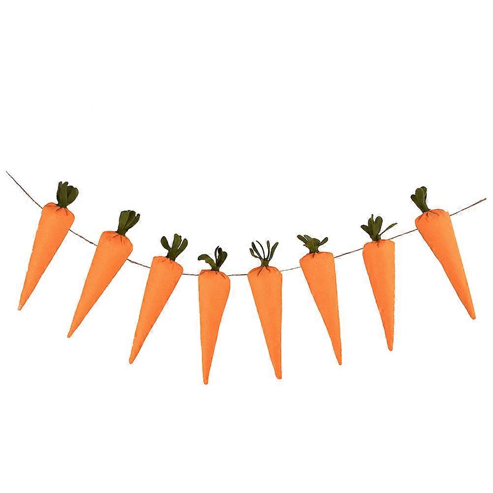 Fabric Carrot Diy Banner Kit Home Decoration Photo Props Spring Celebration 1Set