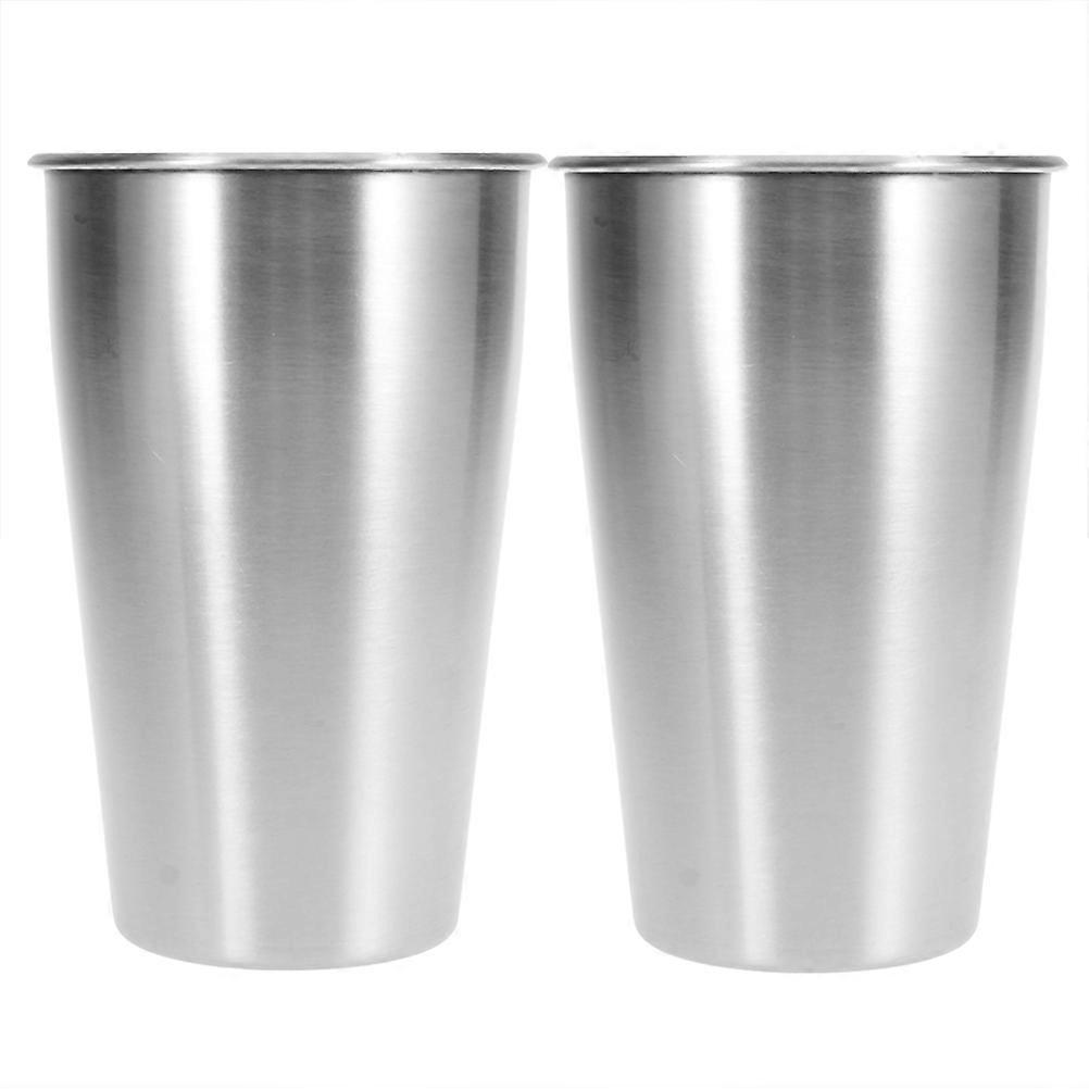 Portable Coffee Cup Stainless Steel Beer Mug Flat Bottom Shiny Sleek Design For Car Use 4Pcs