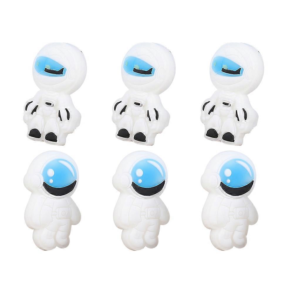 6pcs Cute Astronaut Erasers Cartoon Space Themed Rubber Erasers for School, Classroom Fun, Collecting & Sharing