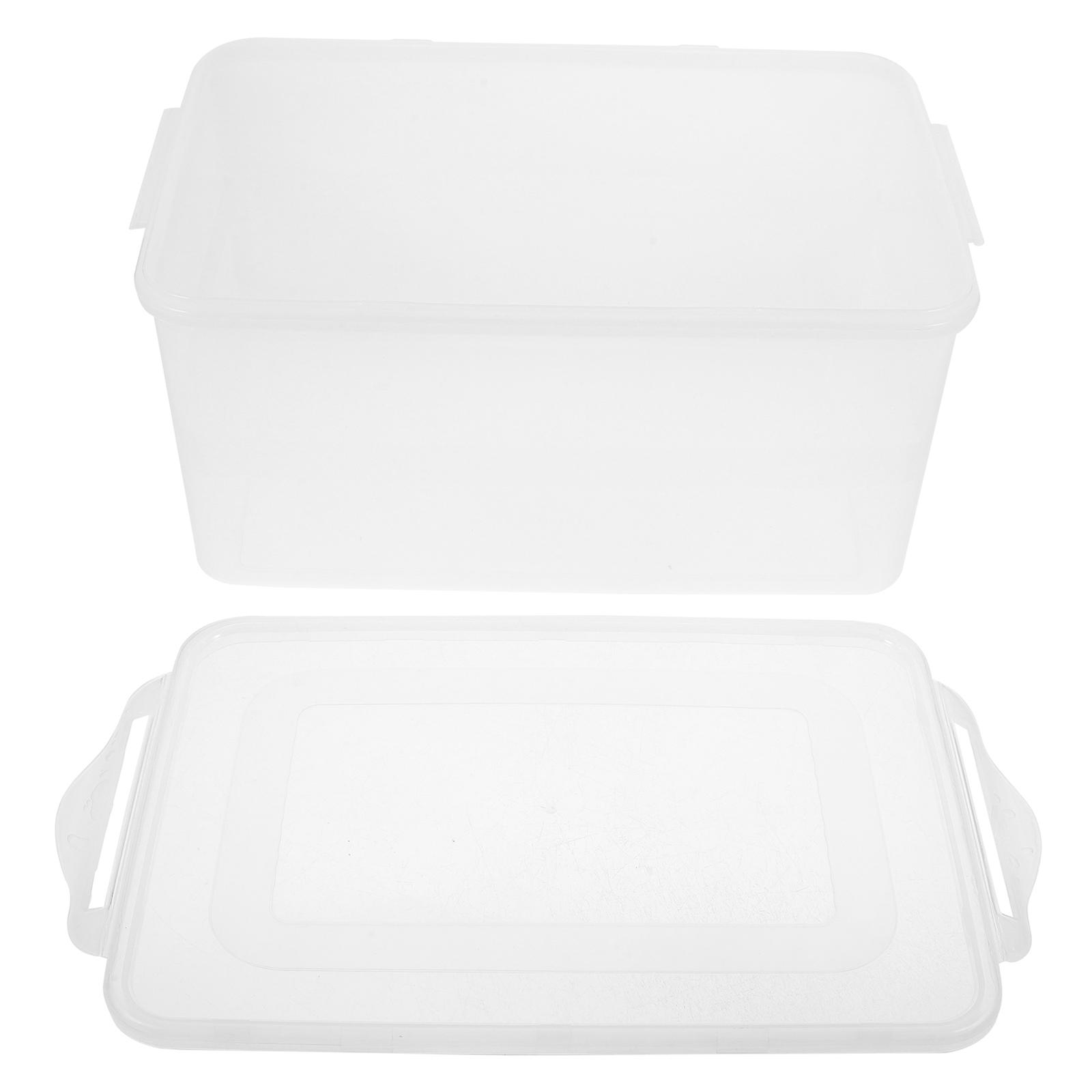 Fridge Containers Airtight Fridge Organizer Bins Rectangular Storage Container for Refrigerator White 4Pcs