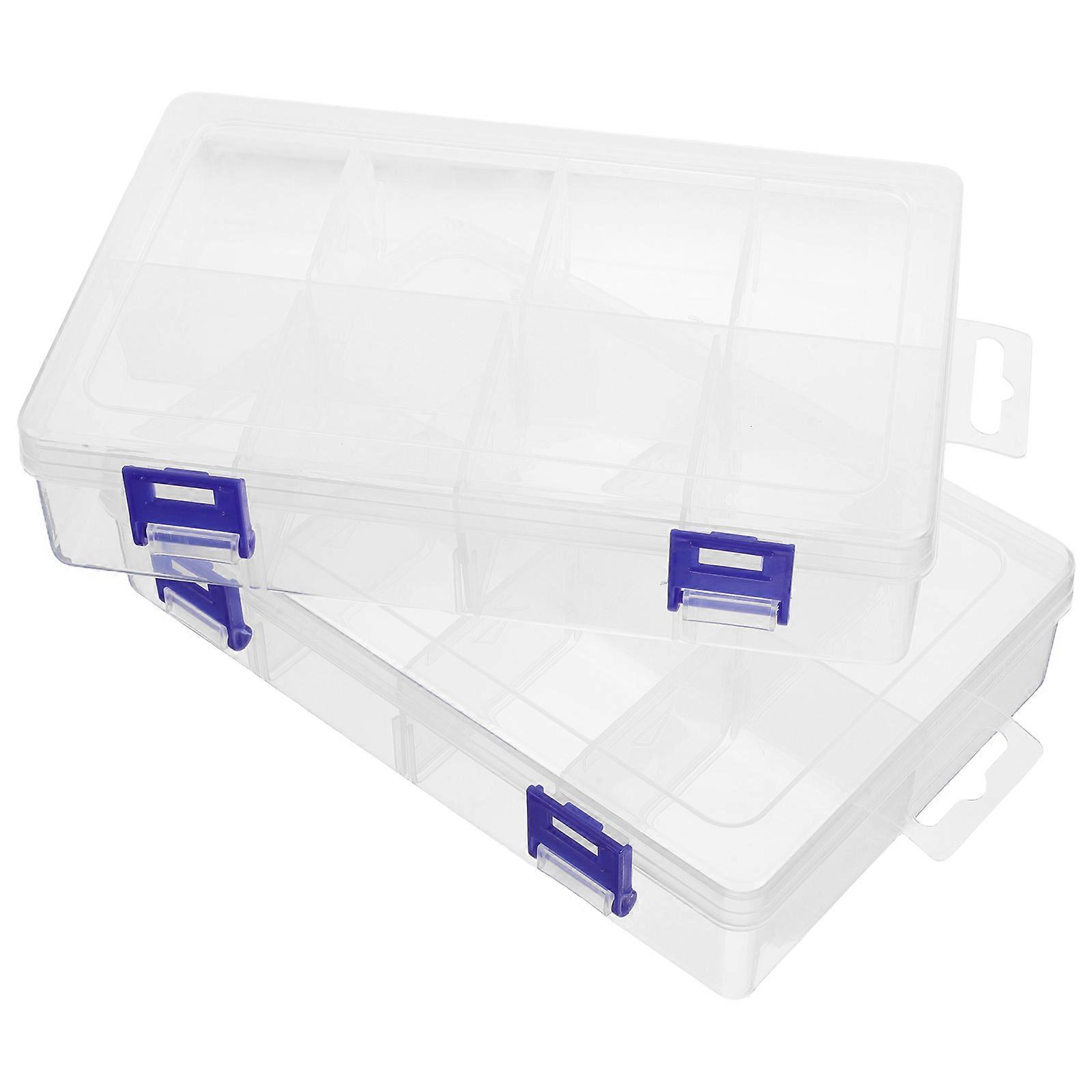 Clear Plastic Storage Box for Jewelry and Fishing Gear with Large Capacity and Compartment Design 2