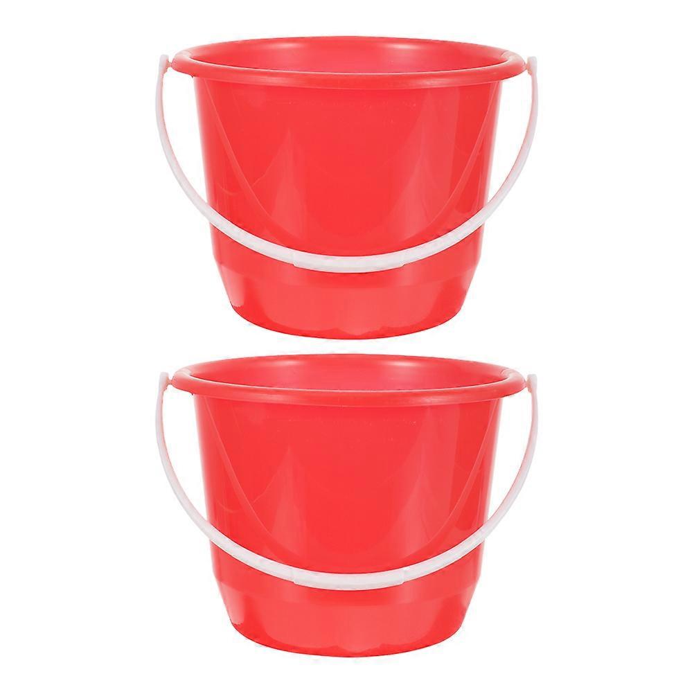 Here's a refined and professional product description based on your input:
**2pcs Handled Plastic Water Buckets – Versatile Containers for