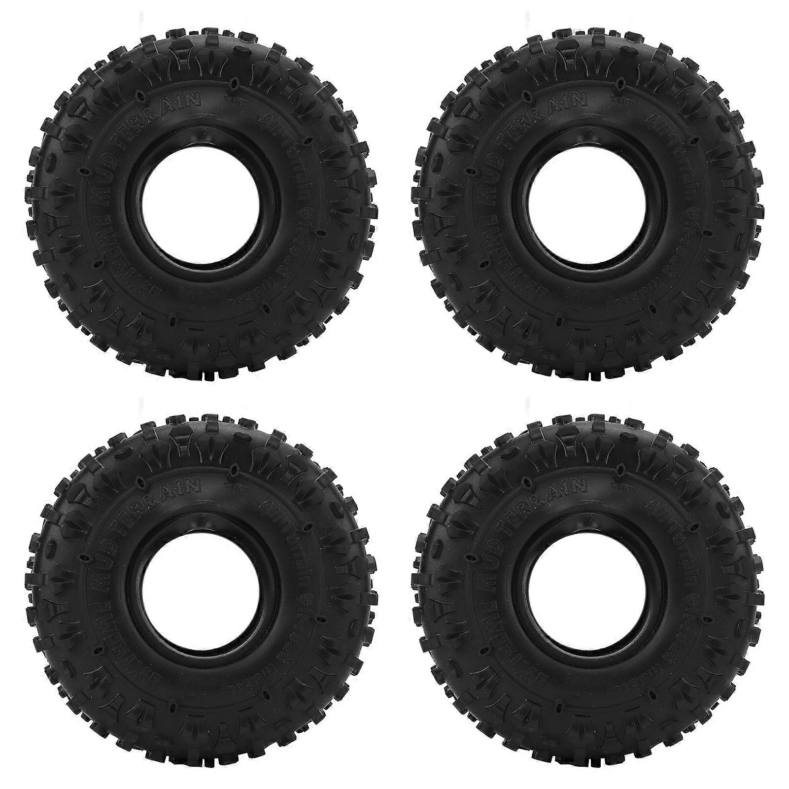 4Pcs 1.9 Inch RC Rubber Tires Wide Grip Universal Wheels for RC Car Axial SCX10 D90 Crawler