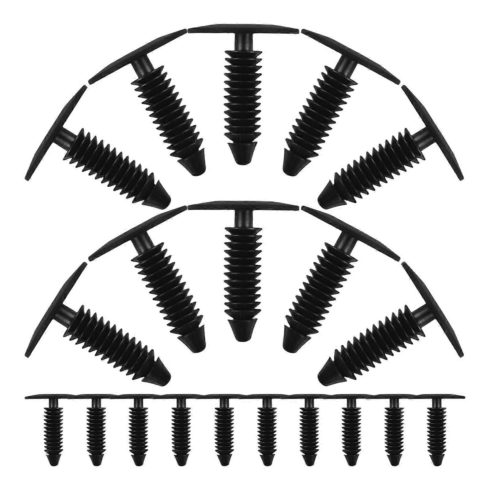 Nylon Christmas Tree Shape Black 20Pcs For Securing Trunk Lining And Fastening