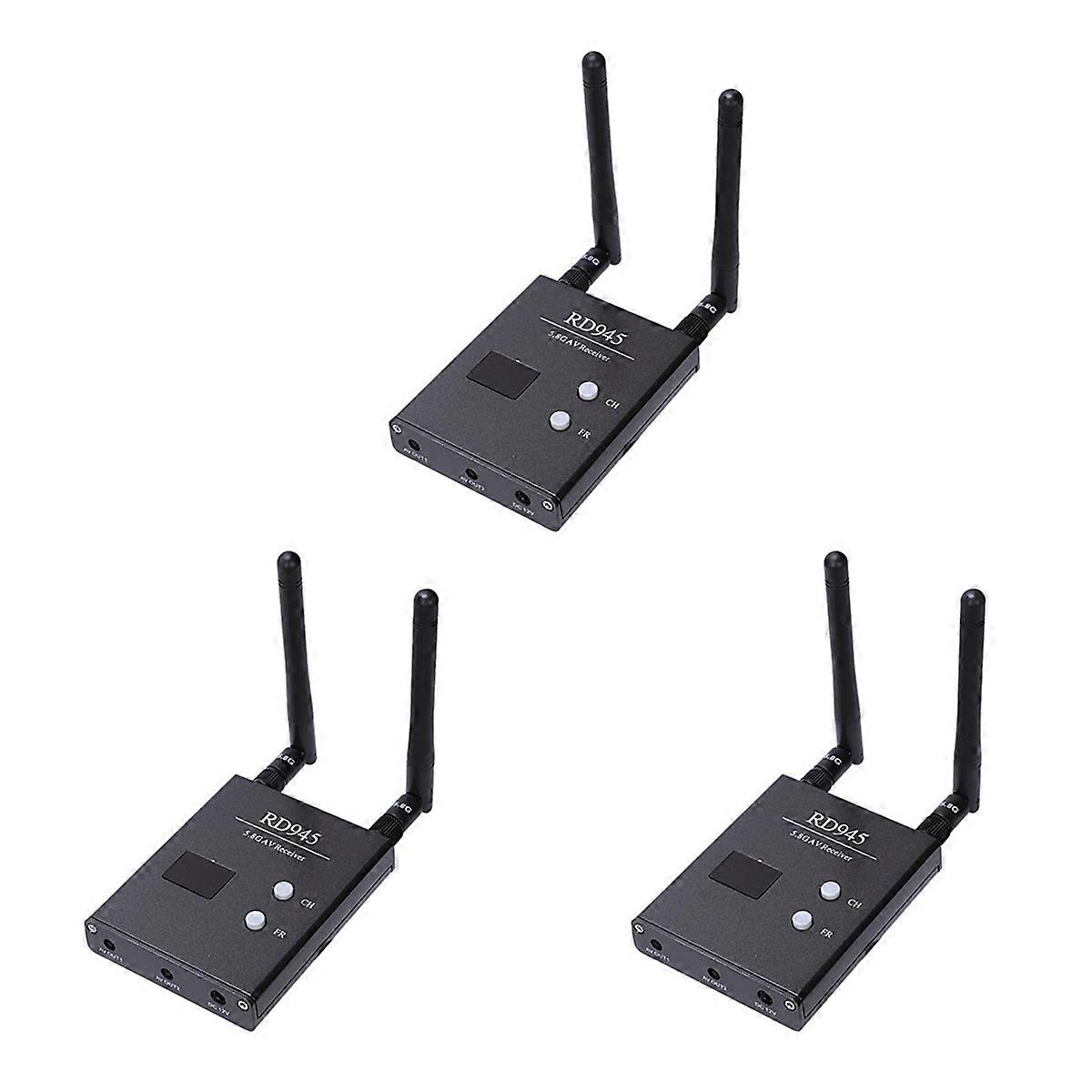 3X FPV 5.8 GHz 48CH RD945 Diversity Receiver with A/V and Power Cables