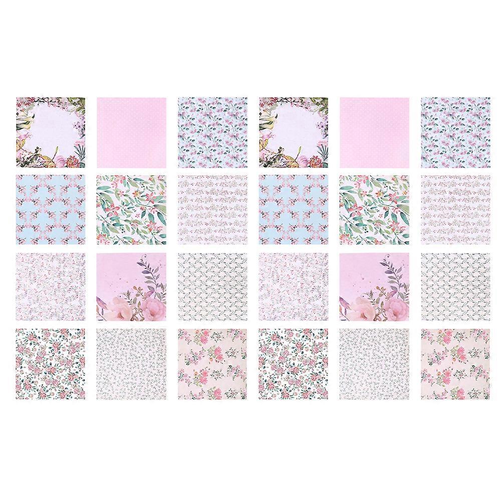 Scrap Booking Paper Double-Sided Offset Paper Album Decoration Assorted Color 15.2x15.2cm 48 Sheets