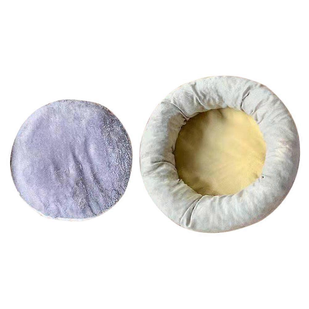 Cat Kneading Pillow Egg Tart Cat Nest Plush Detachable Warm Winter Sleeping for Kitten with Pillow Size S 1Pcs