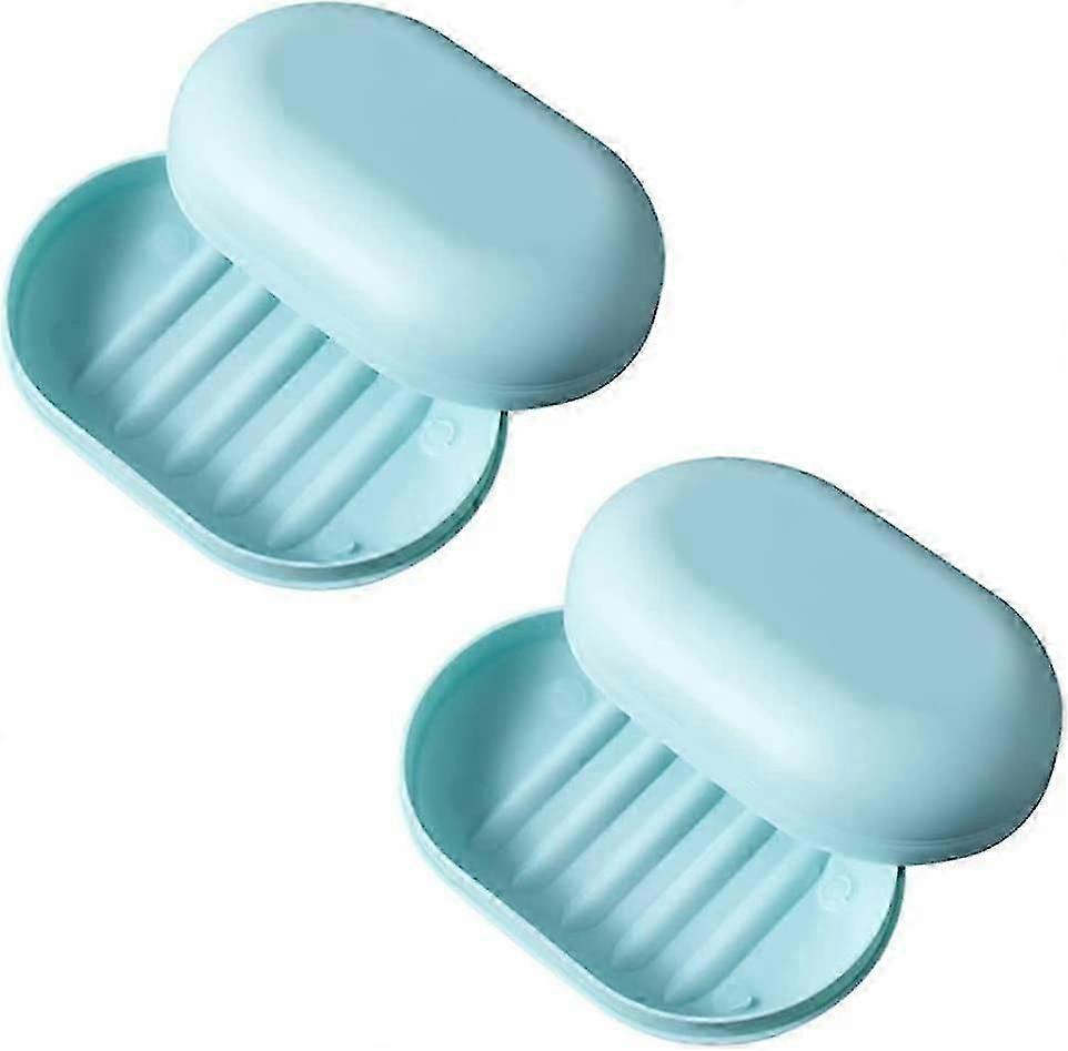 2 Pack Soap Dish With Lid Leak Proof