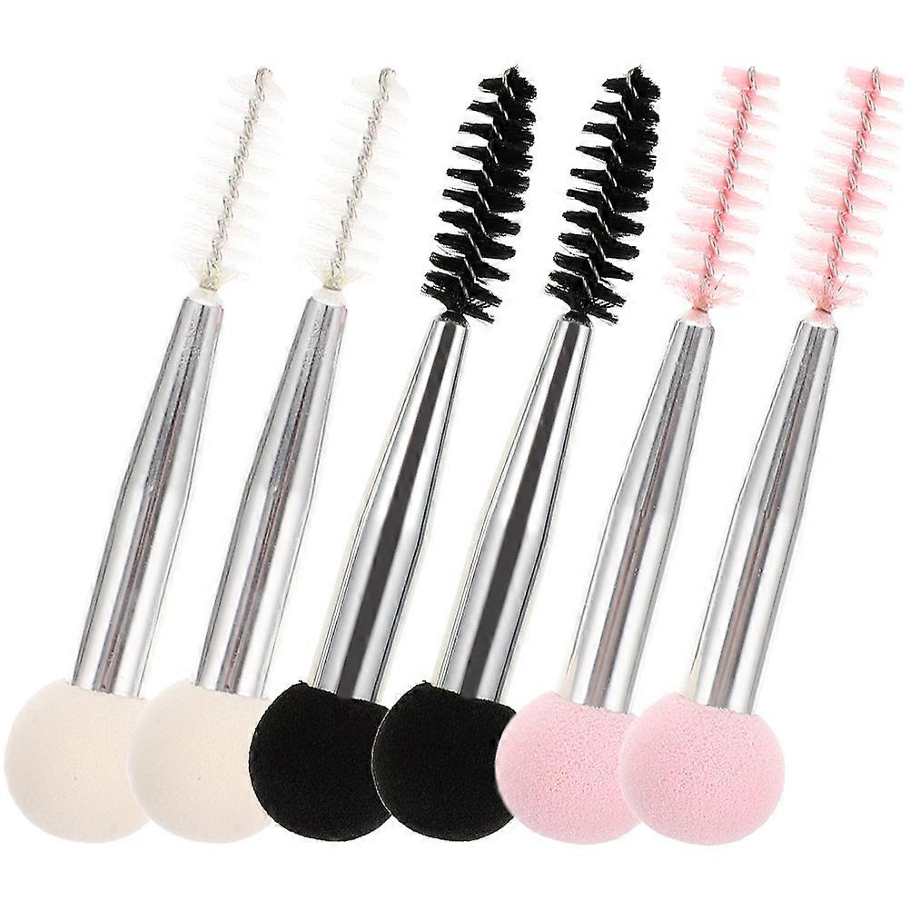 Eye Lash Brush Double-Head Sponge Applicator For Professional Use 6Pcs