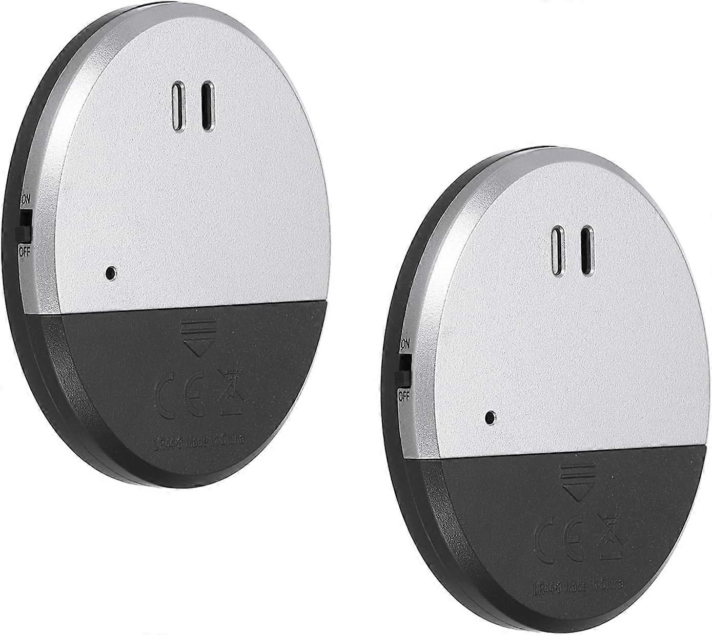 Door Window Alarm, 2 Pack 130Db Vibration Alarm Sensor Door Window Security Open Alarms, Black Silver Tone
