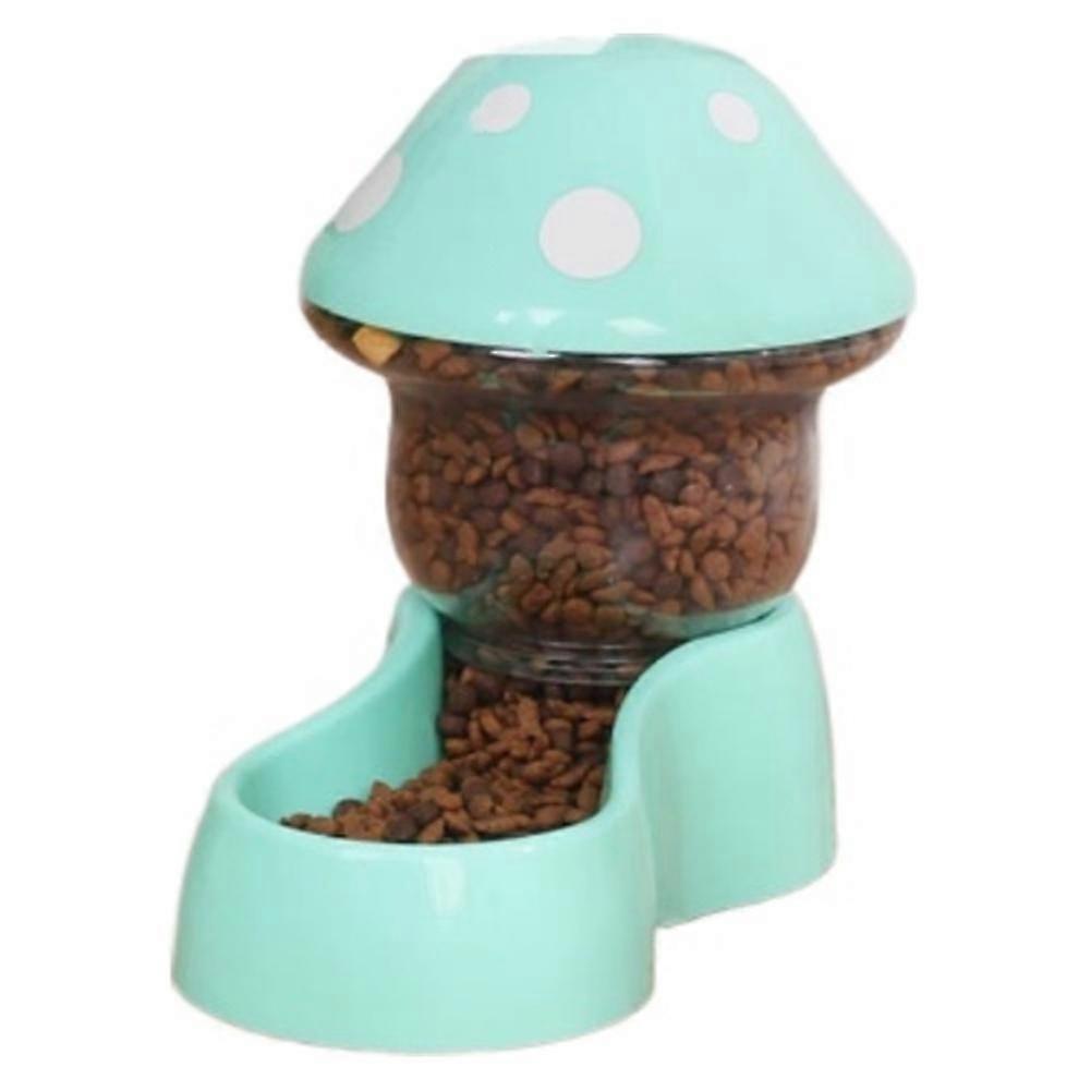 Automatic Pet Feeder With Mushroom Shape Dual Food Water Dispenser