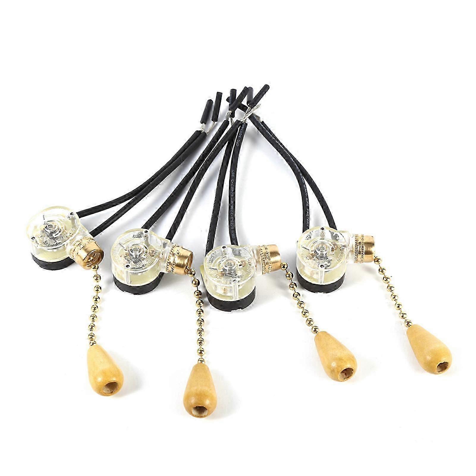 4Pcs Universal Home Ceiling Fan Lamp Wall Light Replacement Pull Chain Cord Switch