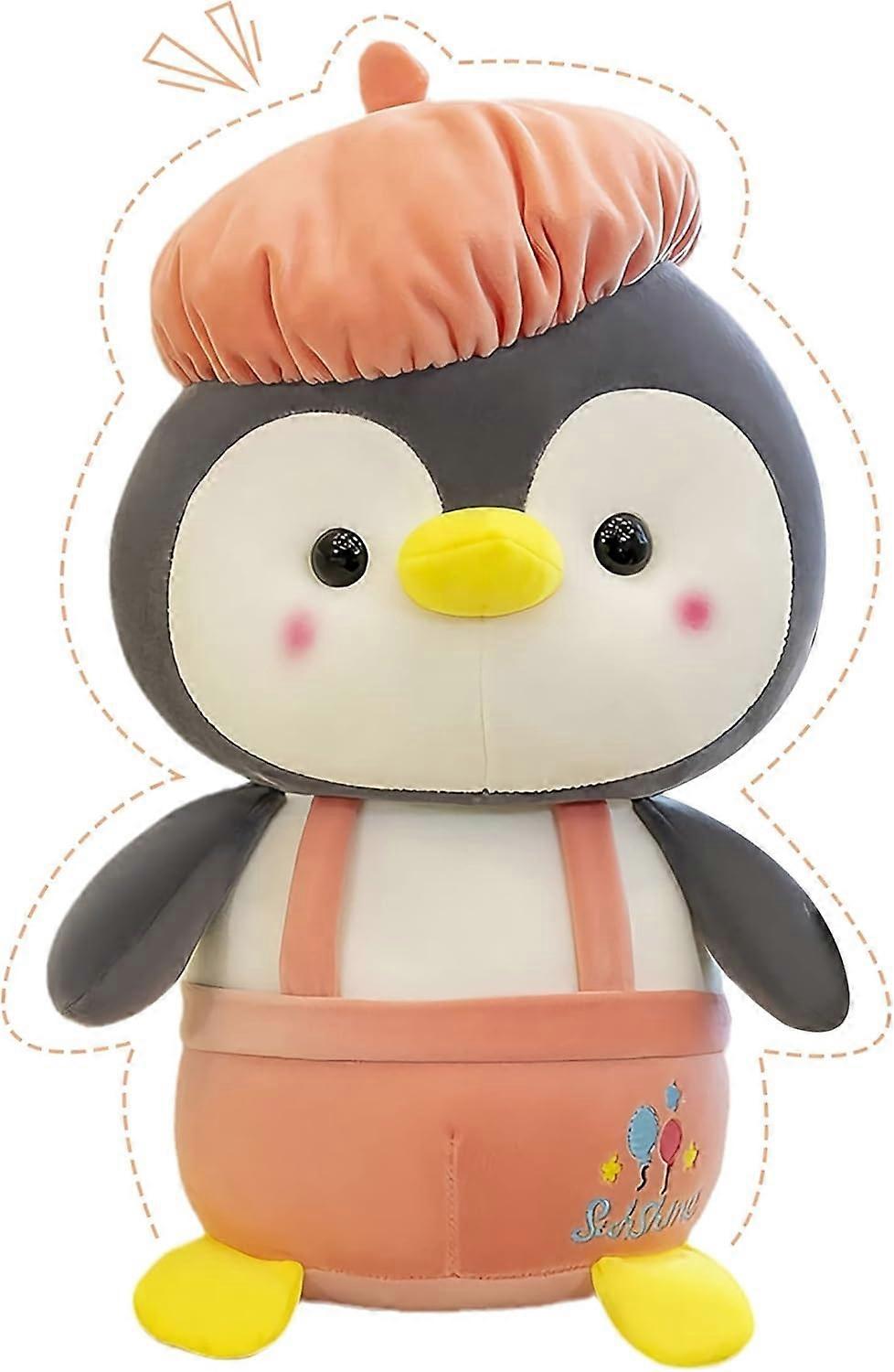 Stuffed Animal Plush Toy, Penguin Pillow, Soft Penguin Plush Pillow Christmas Decorations Gifts (Pink)