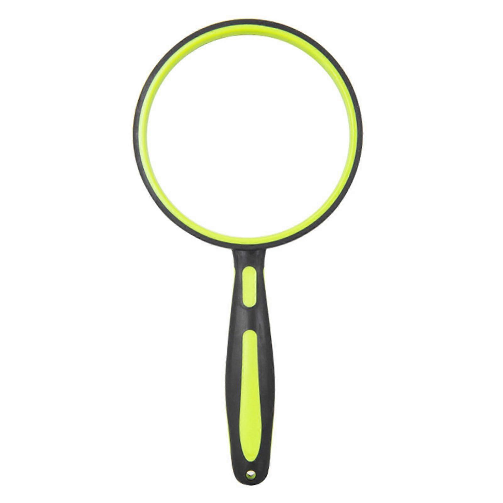 510x Magnifying Glass Handheld Magnifier with NonSlip Rubber for Senior Reading, Nature Exploration, Kids, 110mm, Green