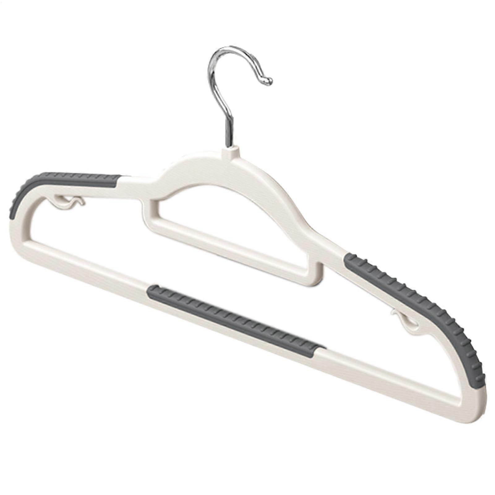 Clothes hangers for wardrobe, shirt hangers spacesaving nonslip rack with rotating hook, gray.
