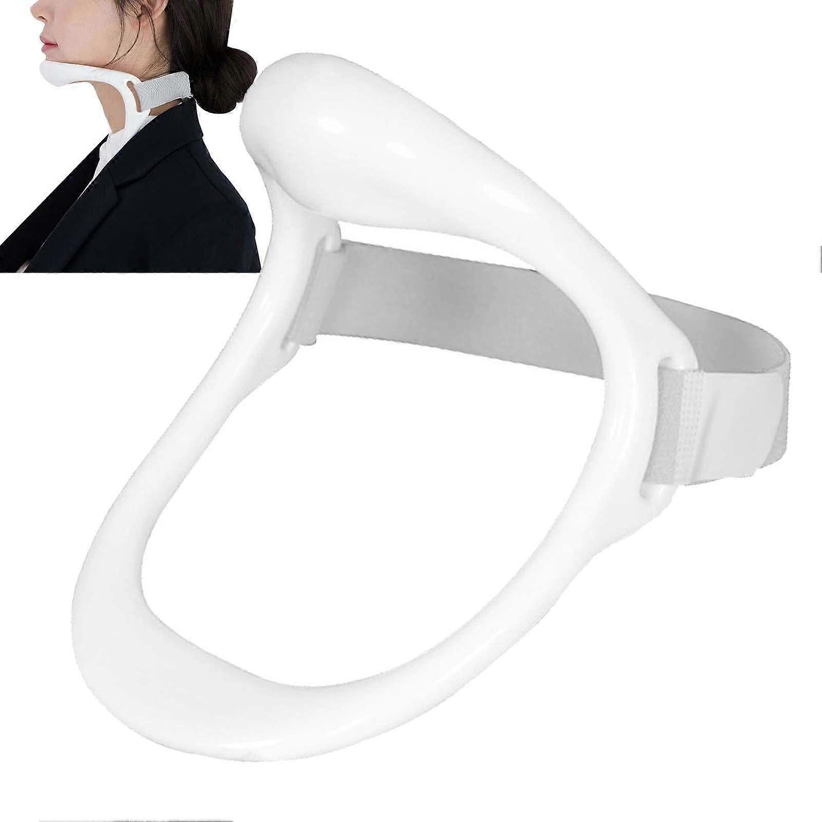 Posture Collar Neck Brace, Breathable Neck Support for Correcting Forward Head Posture, White Adjustable Design