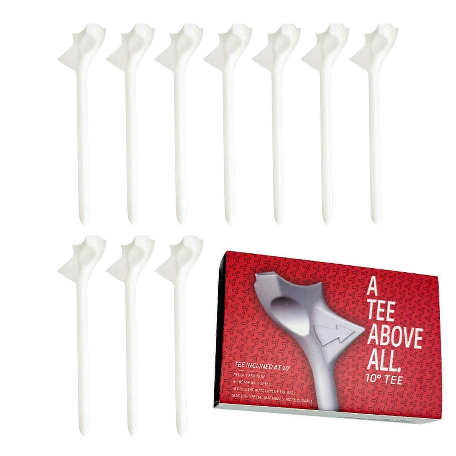 Zero Pect Golf Tees 10-Pack Short-Length Trajectory-Enhancing Friction-Reducing Tees For Irons And Hybrids