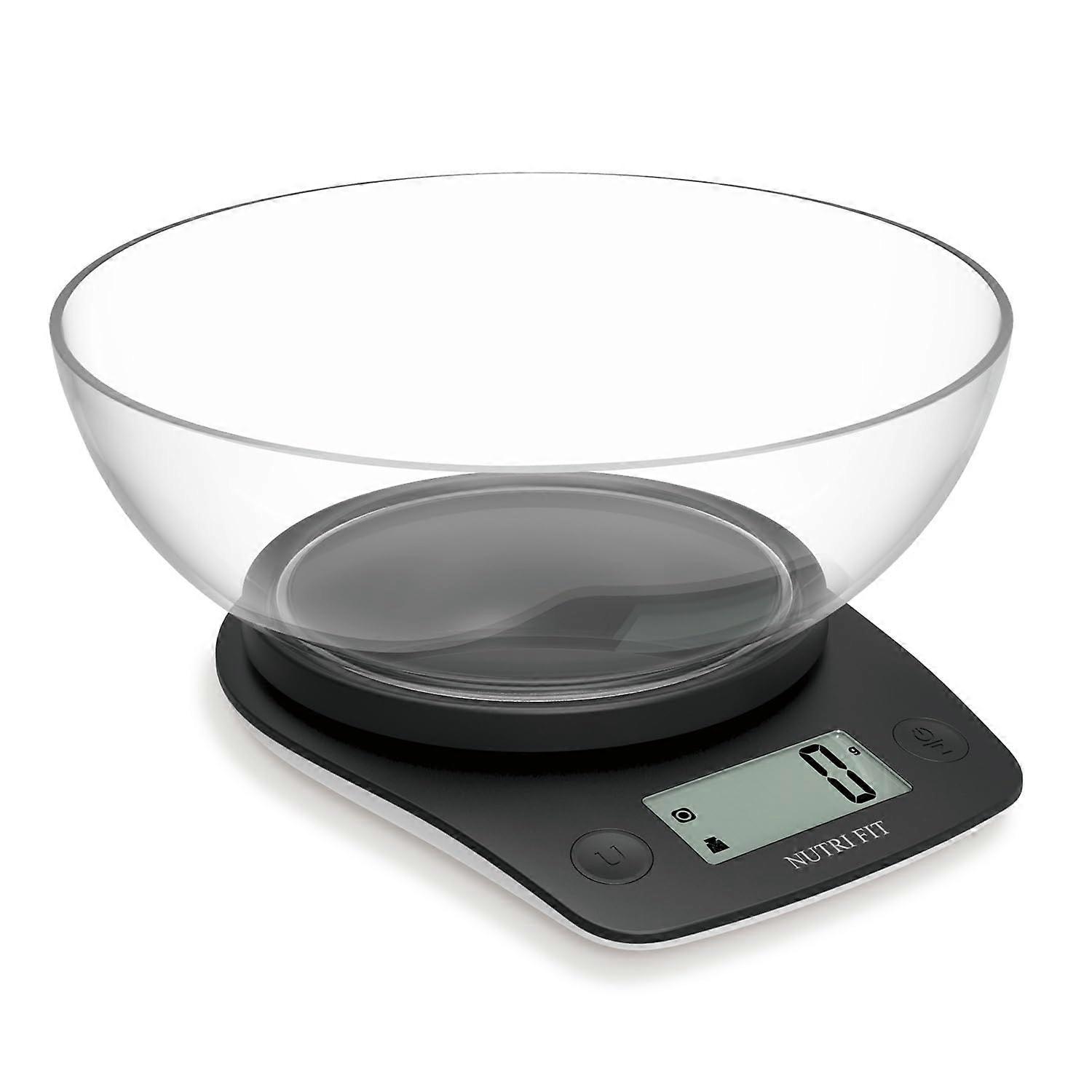 Digital Food Scales with 2L Bowl, 5.0kg Kitchen Scales Digital for Cooking Baking, 4 Units with 0.1oz/1g Precision, Large LCD Display
