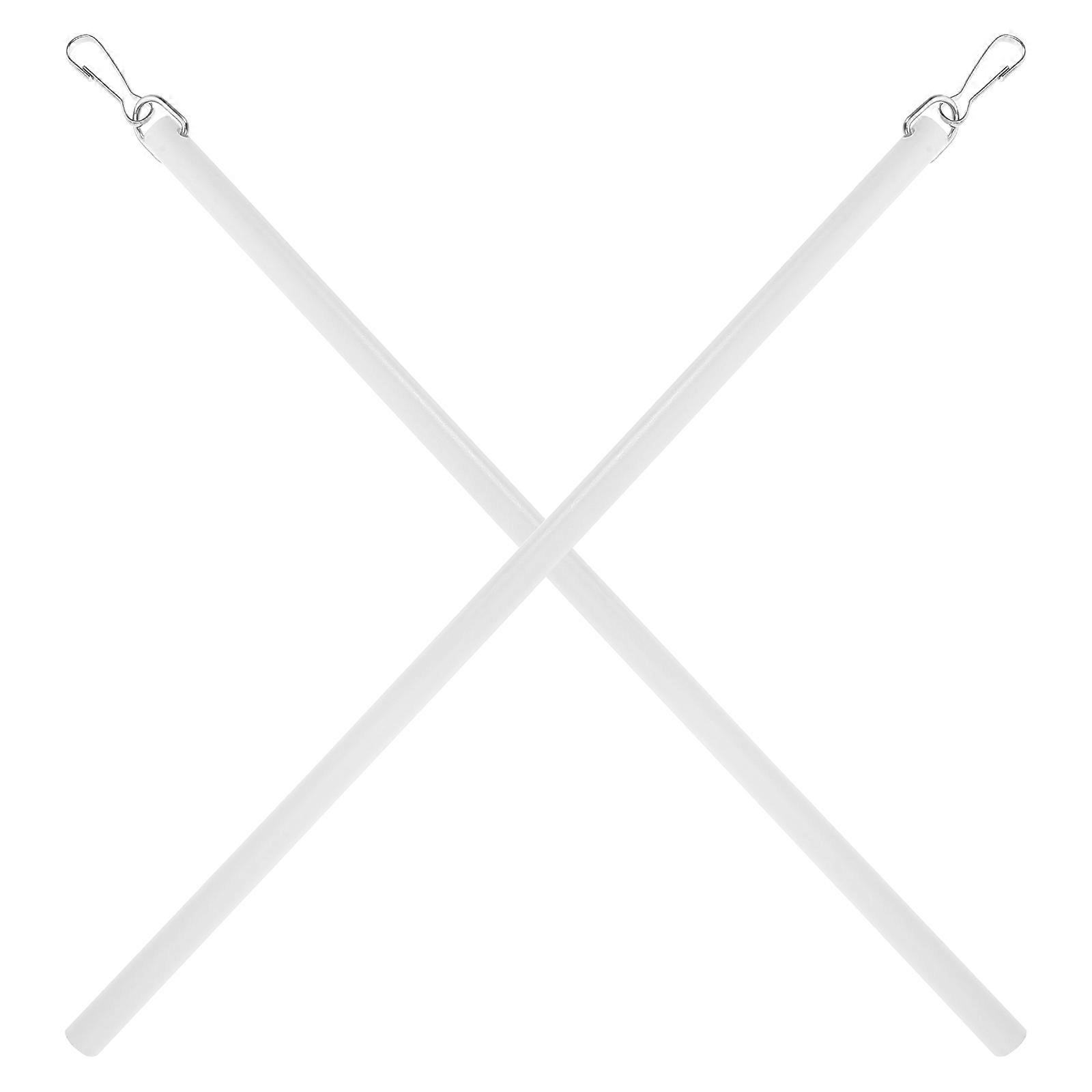 2pcs Acrylic Curtain Pull Rod, Lightweight Drapery Wand for Window Blinds & Shades, Easy Manual Operation, White