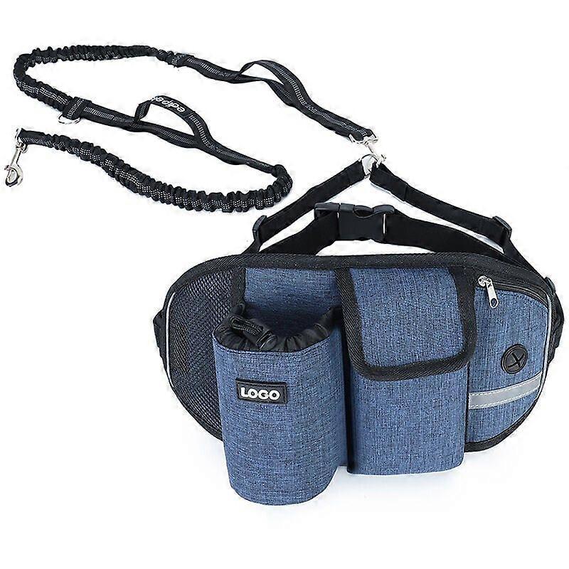 Dog Leash Hands-Free Dog Leash Up to 110kg Shock Absorption, Comfortable, Reflective Stitching,Blue