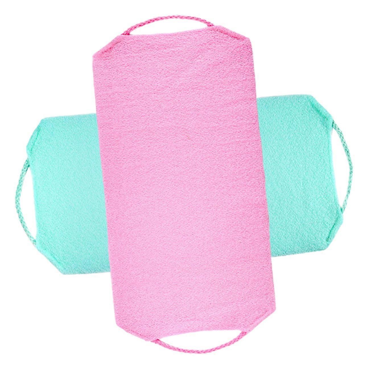 2 Exfoliating Shower Towels for Effective Skin Cleansing, Safe for All Skin Types – Ideal for Neck and Shoulders.