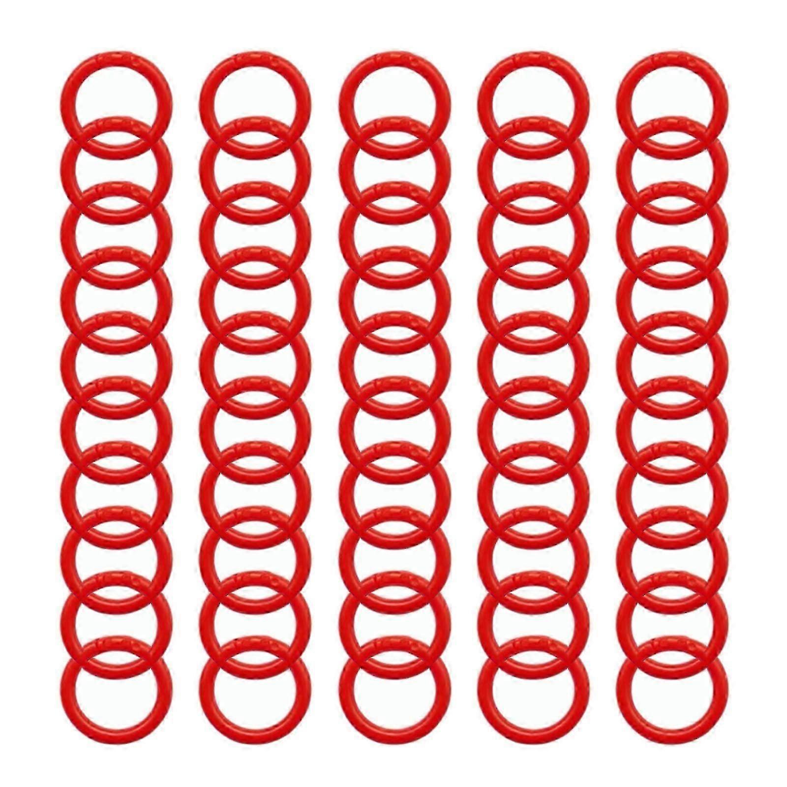50pcs Colorful Double Buckle Book Rings for Scrapbook Binding and Loose Leaf Storage-Compatible with Most Brands