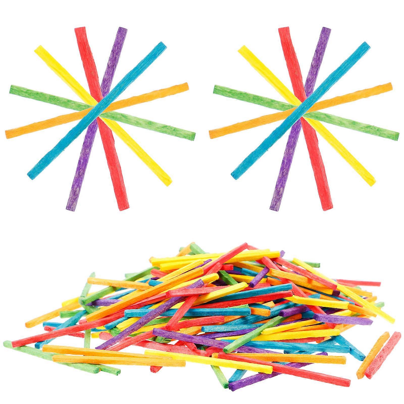 1000Pcs Colored Wood Matchsticks Sticks For Classroom Projects Educational Tool 4.2X0.2X0.2Cm Crafting