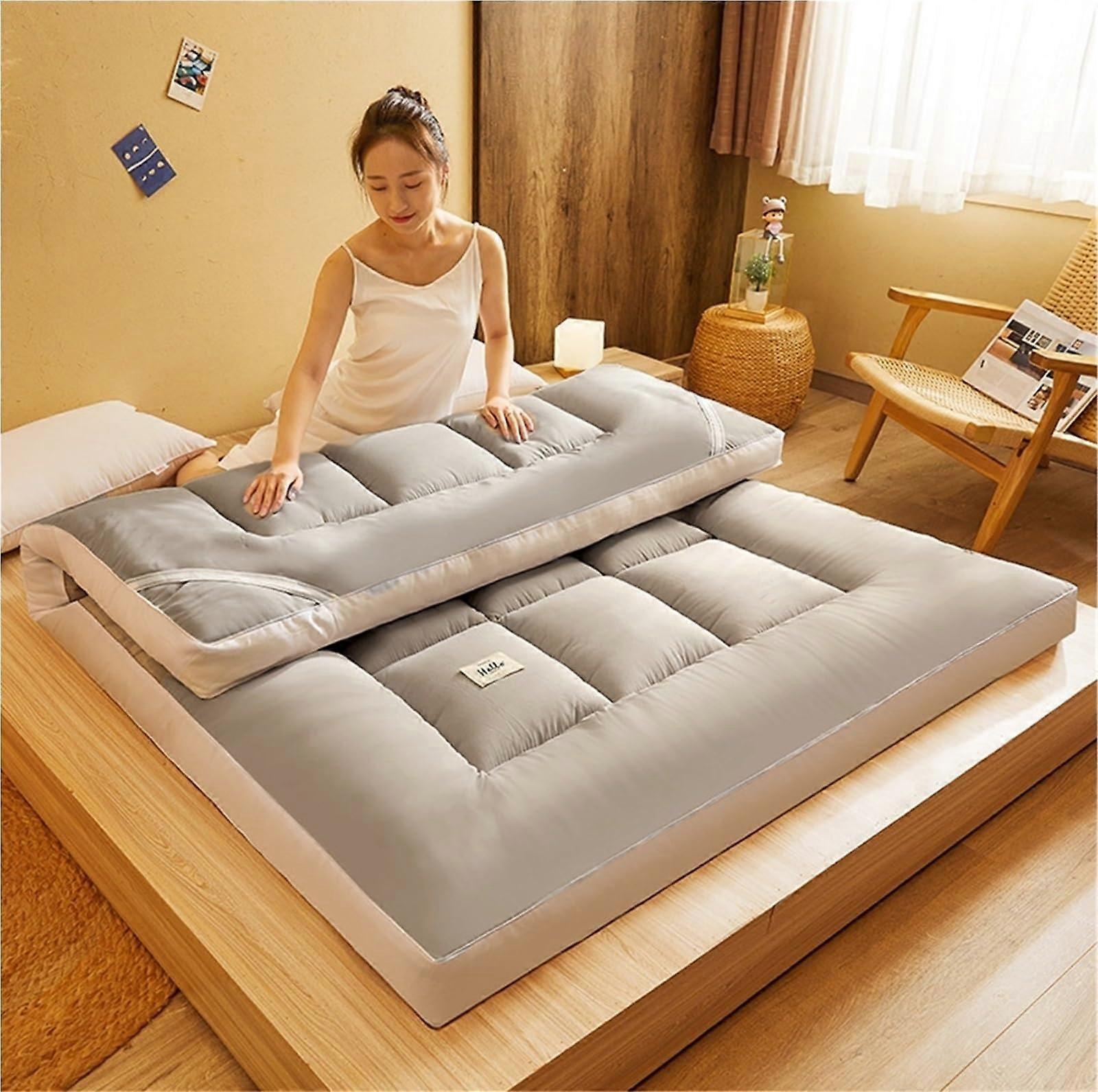 Dicke Japanese Floor Mattress, Weiches Sleep Sofa, Aufrollbare Futon Mattress, Faltbare Guest Mattress, PlushFuton 1.8*2m