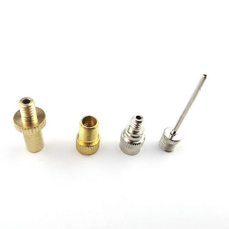 4pcs Bicycle Pump Valve Adapter Connector, Basketball Soccer Volleyball Inflation Needle & Inflator