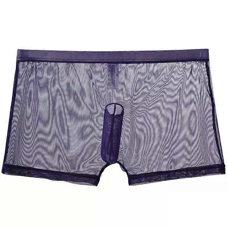Erotic Men's Boxy Underwear Gays Elehant Nose Open Sheath Boxer Shorts Mesh Transpaernt Ultra-thin Quick Dry Cool Feel Underpant