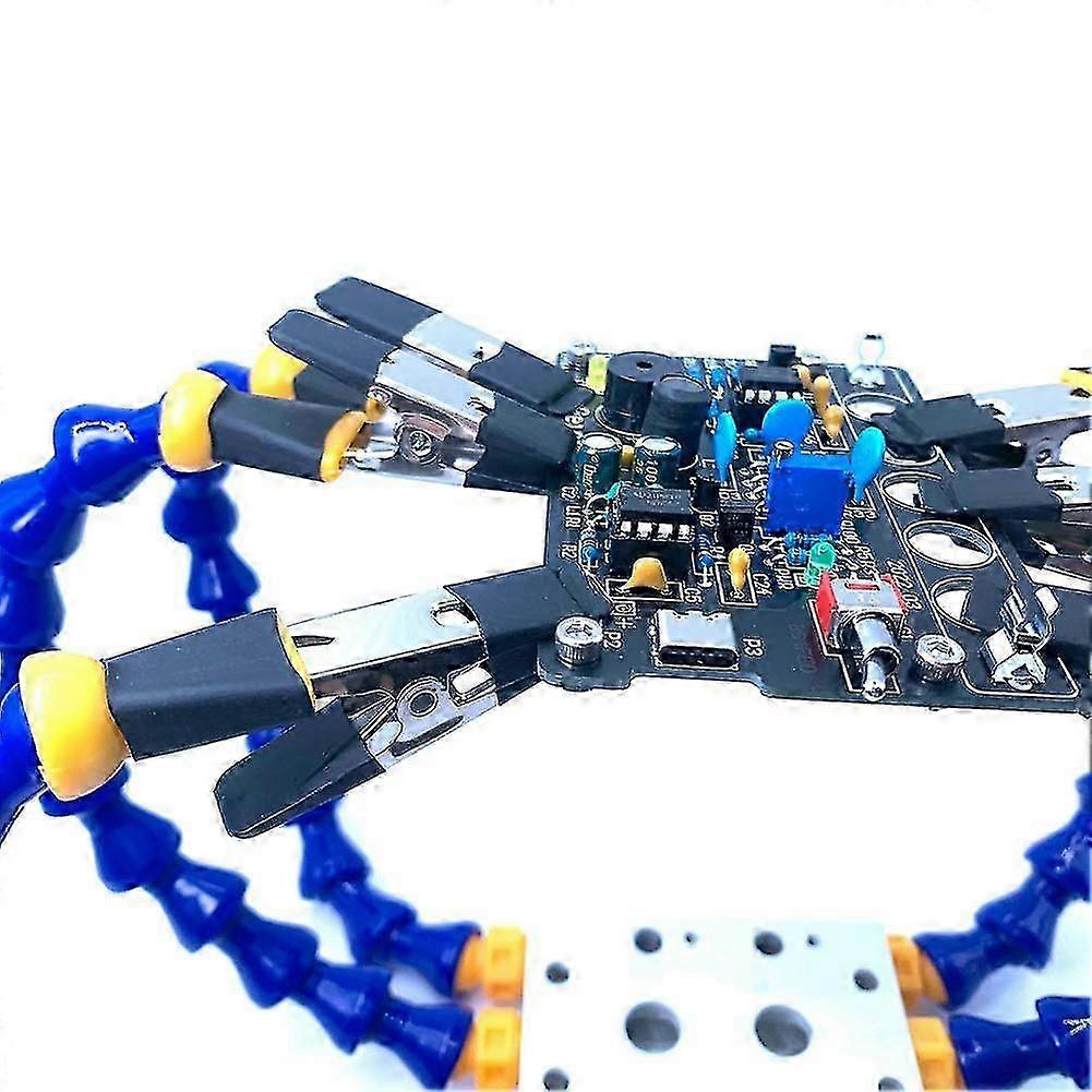 Bench Vise Table Clamp Soldering Station With 6pcs Flexible Arms Soldeirng Iron Holder Pcb Welding (tangling)