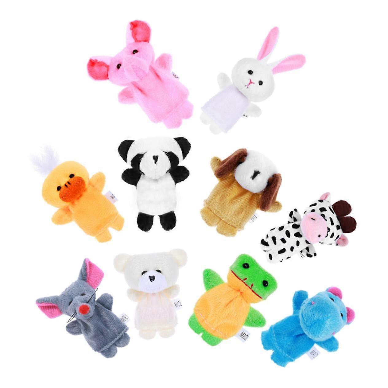 10piece Finger Puppet Set for Interactive Animal Figures, Made of Elastic Material for Storytelling, Early Childhood Education, and Parties