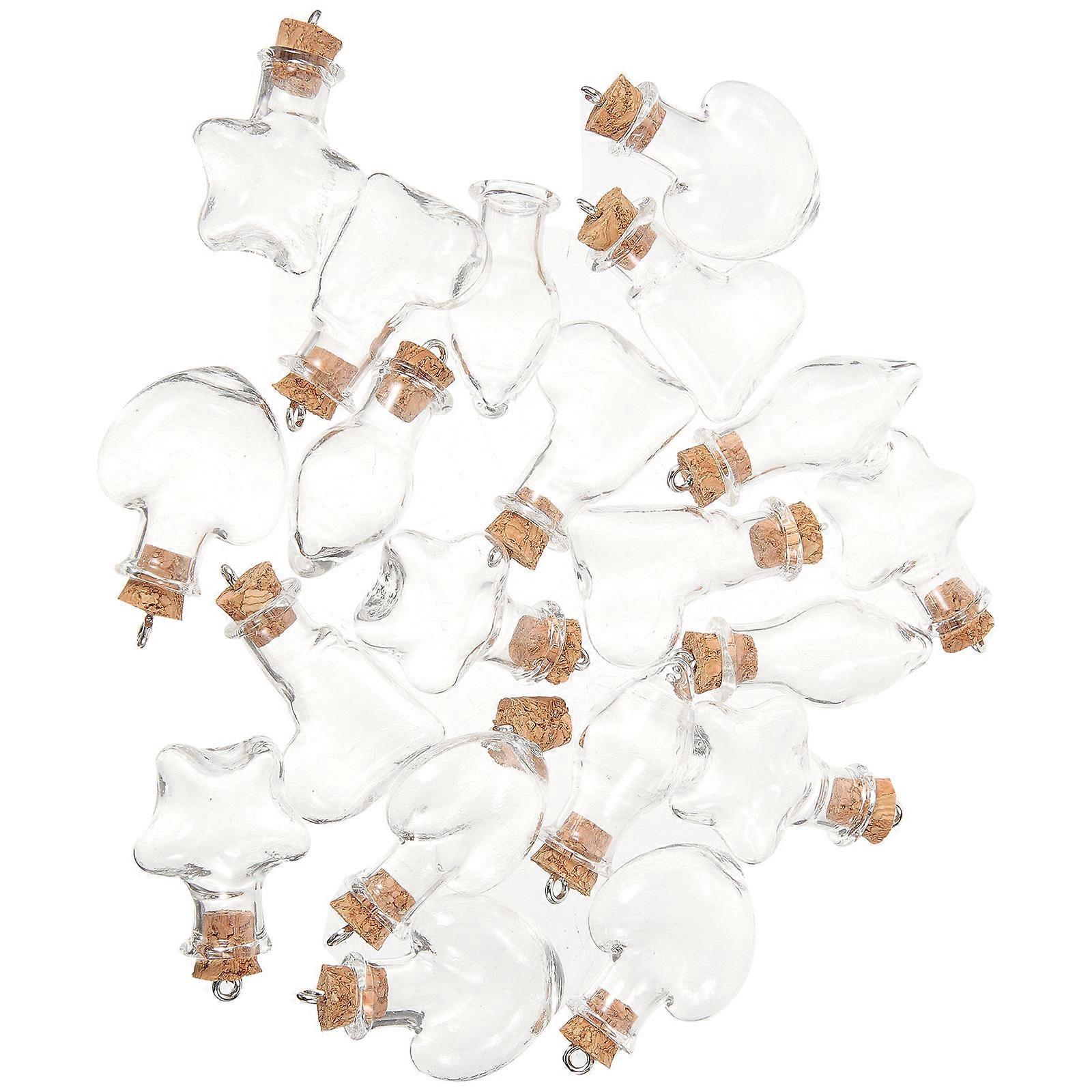 Glass Vial Bottle Storage Bottle Creative Landscape Bottle Clear 20Pcs