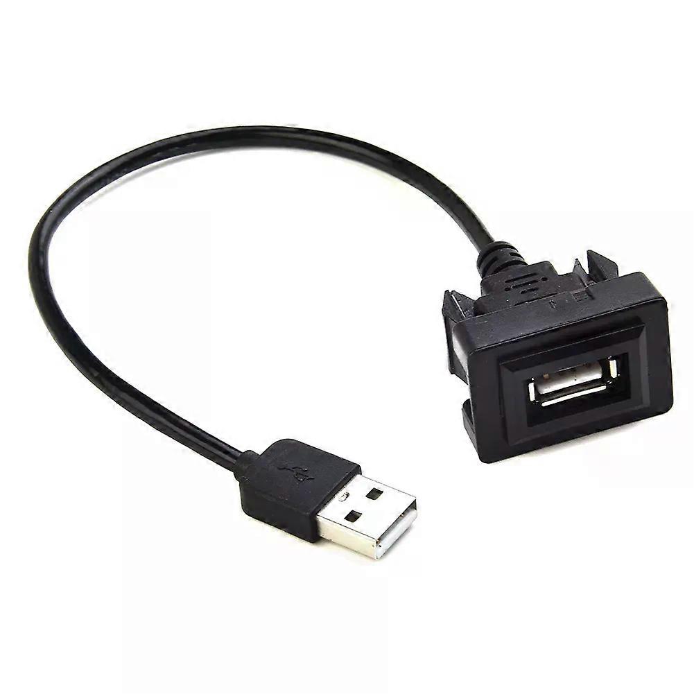 Το μαύρο τμήμα 25cm ταμπλό καλωδίων επέκτασης USB κεντρικό καλώδιο κονσόλας ξεπλένει τοποθετεί το αρσενικό στη θηλυκή υποδοχή για τη Toyota