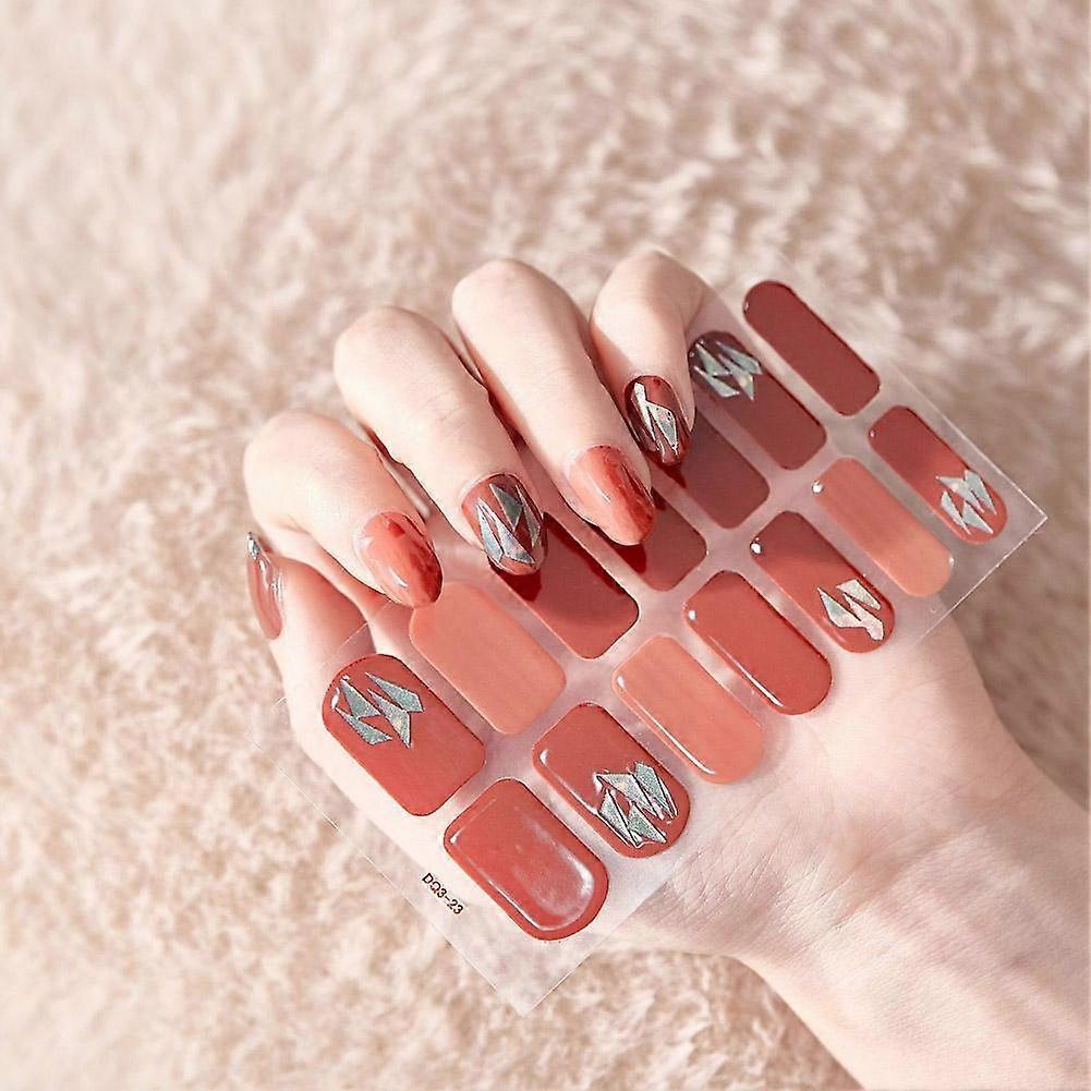 16 Colors Nail Paste Stickers, Easy to Use for Beginners, Waterproof & Safe