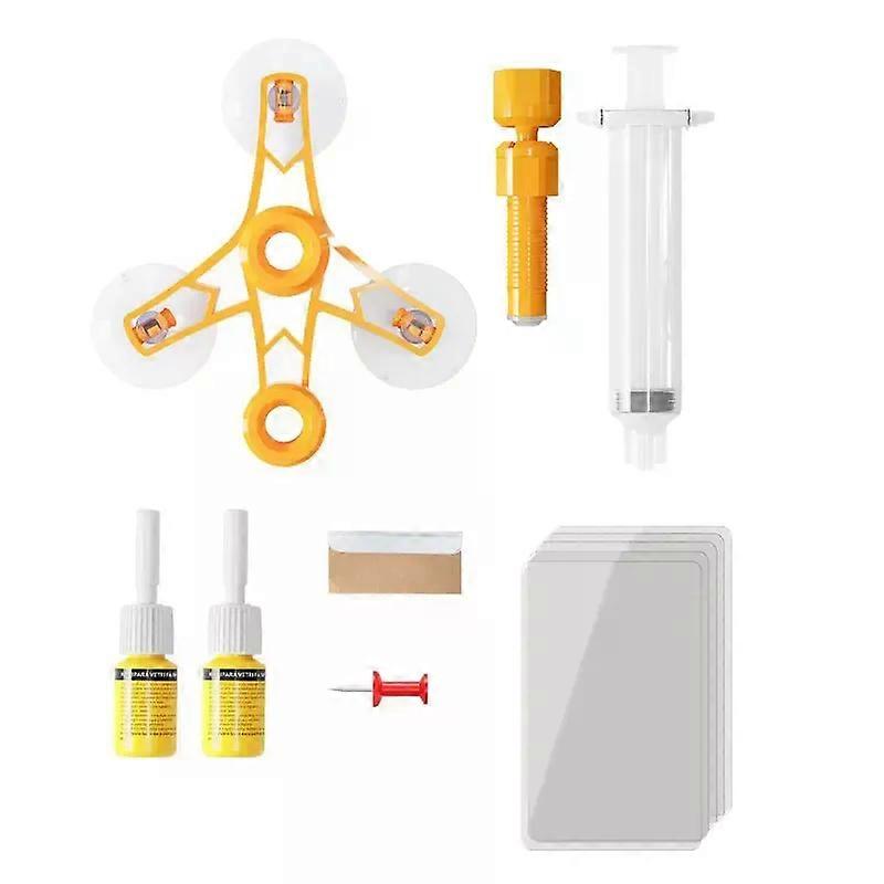 Stand Windshield Car Crack Repair Kit DIY Window Mobile Screen Kit Cure Glue Car Glass Scratch Crack Repair Accessories Clean Neat