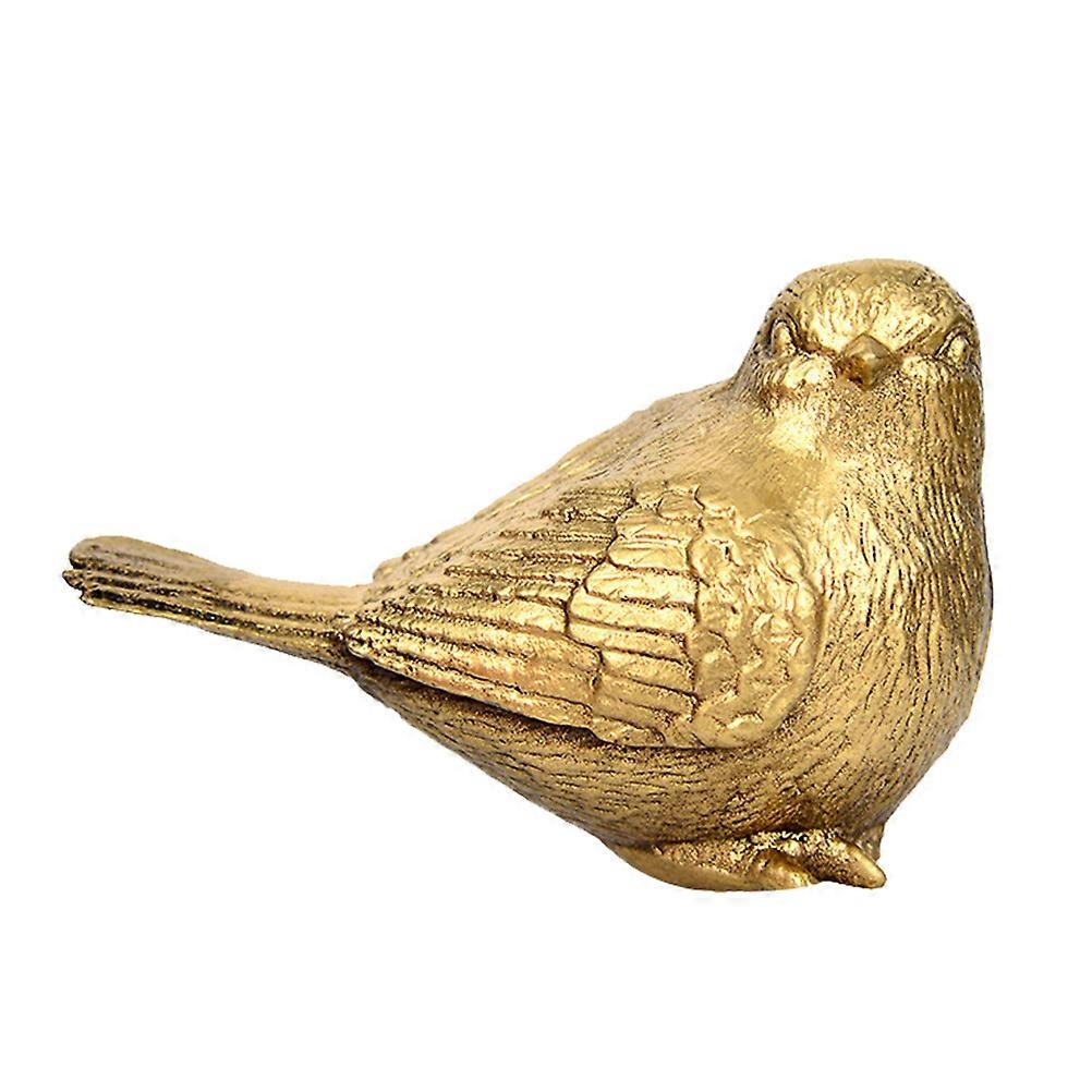 Golden Copper Sparrow Figurine for Decor Creates Festive Atmosphere with HandPainted Details 1 pc