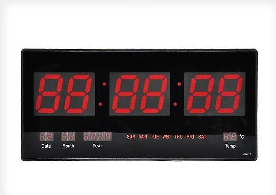 Wall Mount Digital Clock LED Electric Modern Day Date Calendar