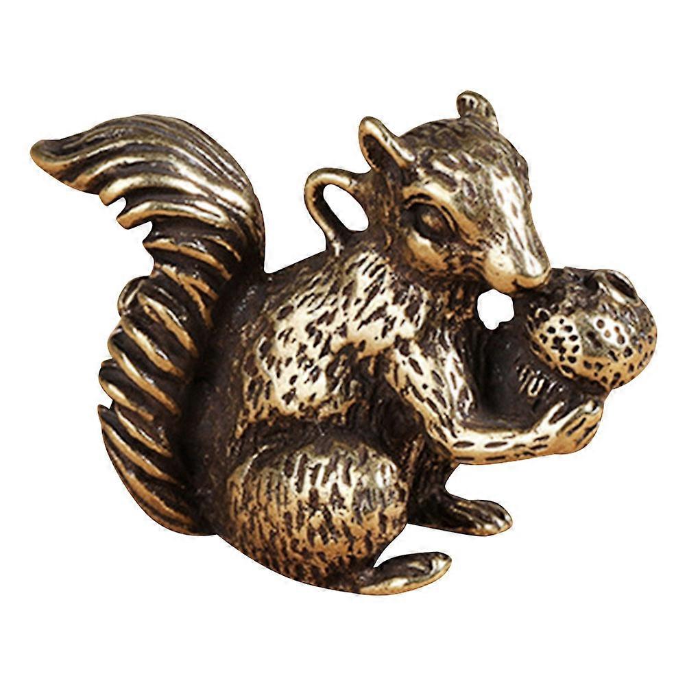 Vintage Brass Squirrel Charm Keychain Durable Creative Ornament for DIY Crafts, Home Decor & Unique Hanging Design