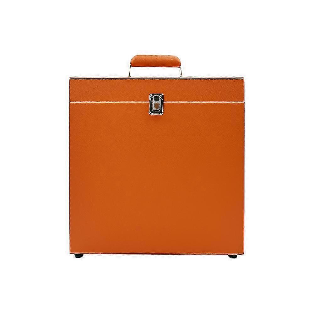 Portable Vinyl Record Storage Box & Carrying Case with Lids and Handle - Dustproof & Moisture-Proof for Standard 33 RPM Records