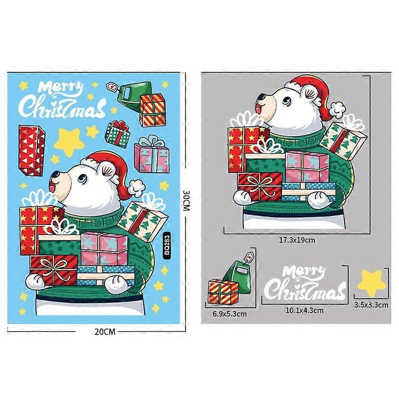 Christmas Window Clings Window Stickers Decor Xmas Snowman Snowflake Window Dcor
