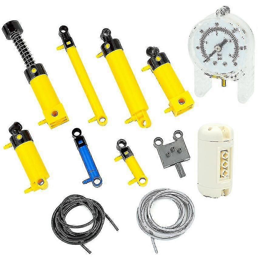 Bebetter Moc الطوب الأجزاء الفنية مضخة هوائية صغيرة (6L) V2 خرطوم الهواء مع اسطوانة مقواة 19476 19482 متوافق مع 8800 كتلة