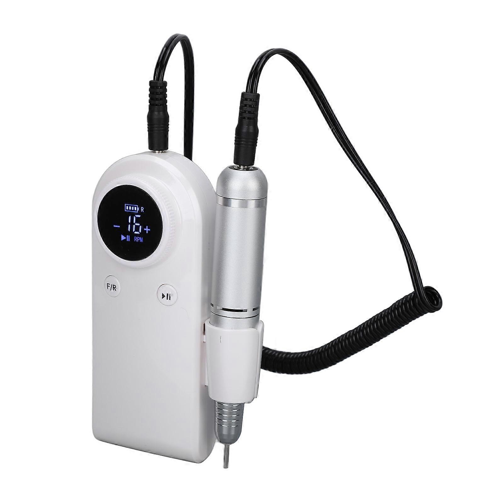 Nail Drill Machine 45000RPM Strong Motor USB Rechargeable Electric Nail Polishing Machine with 6 Bits