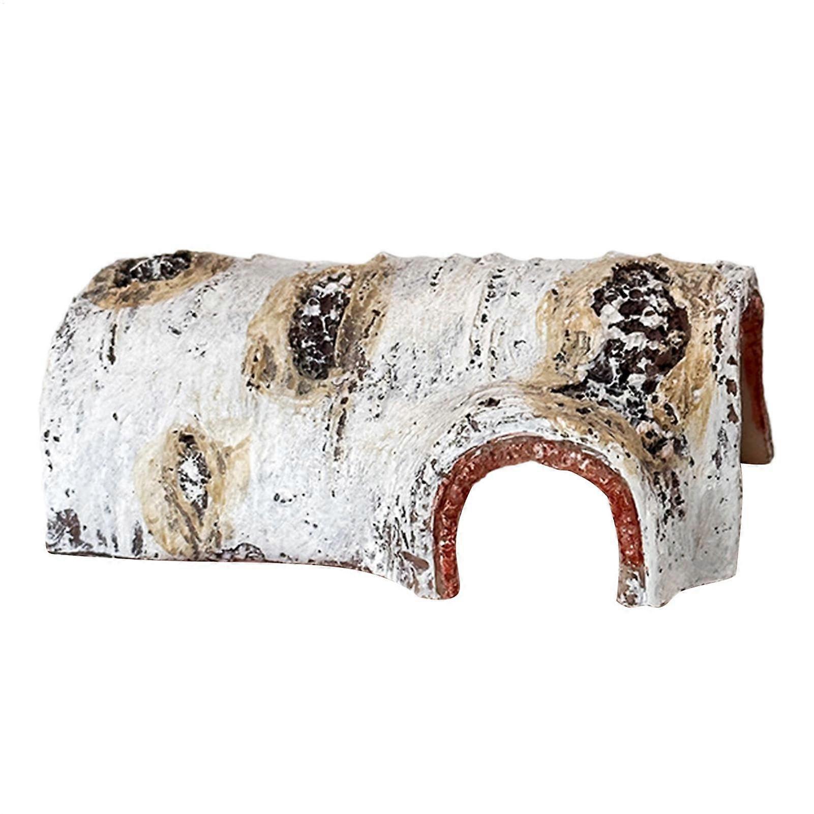 Reptile Habitat Cave, Gecko Simulation Tree, Resin Shelter, Reptile Tank Accessories, Habitat for Spiders, Frogs, Hermit Crabs, Lizards, Snakes