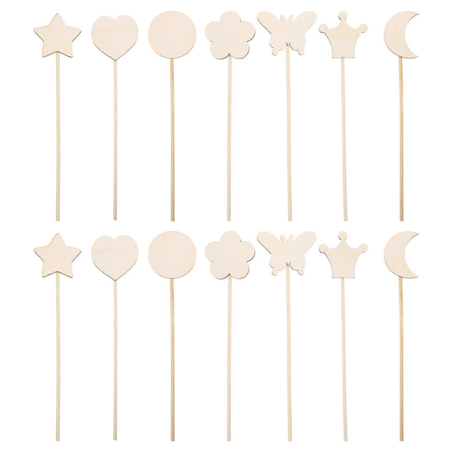 Wooden Fairy Wands DIY Craft Set with Moon, Star, Heart, and Flower Crowns for Imaginative Play and Creative Fun
