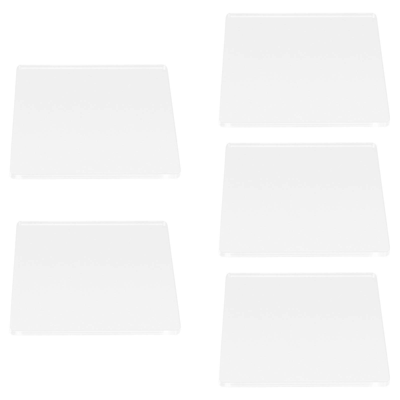 5pcs Clay Pottery Plates Acrylic Workbench Pressure Plate Clay Tools