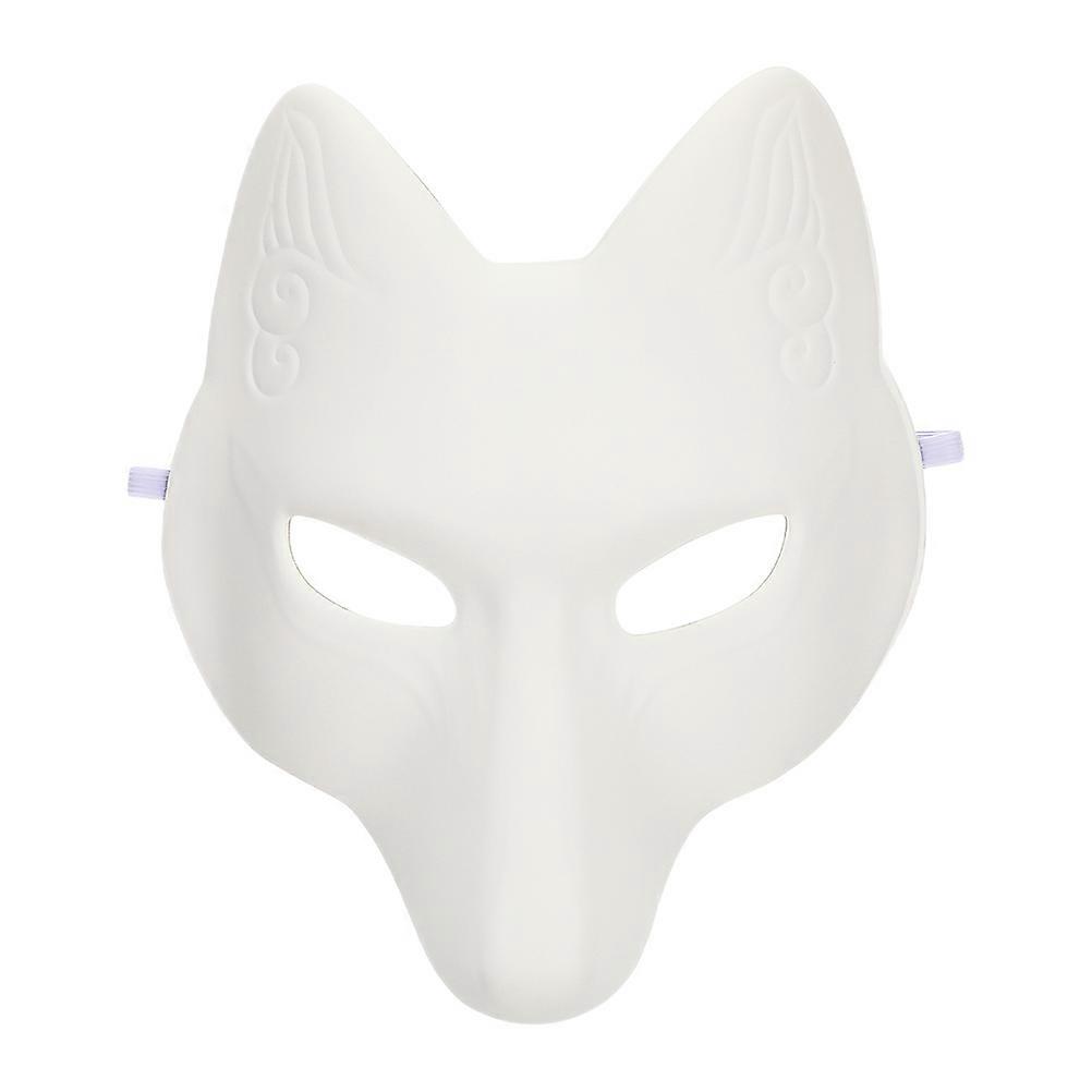Halloween DIY Fox Mask – White Costume Accessory for Cosplay, Masquerade & Creative Play – Ideal for Imagination & Parent Child Bonding