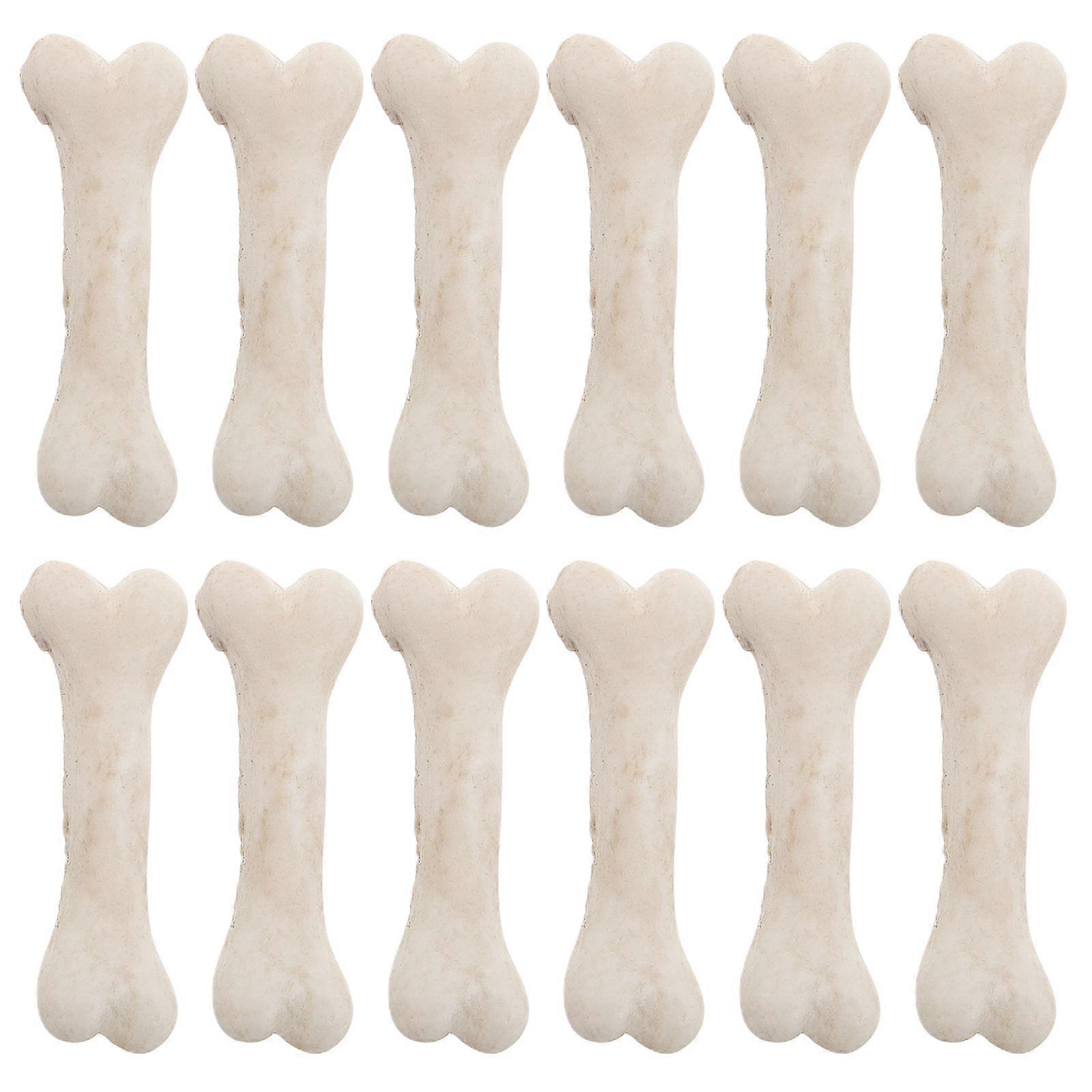 20 Pcs Mini Skeleton Bones Resin Figurines for Halloween Micro Landscape Decor, Realistic Dog Bone Models for DIY Crafts and Party Decorations,